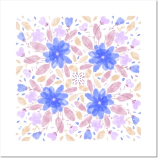 Purple floral garden Posters and Art